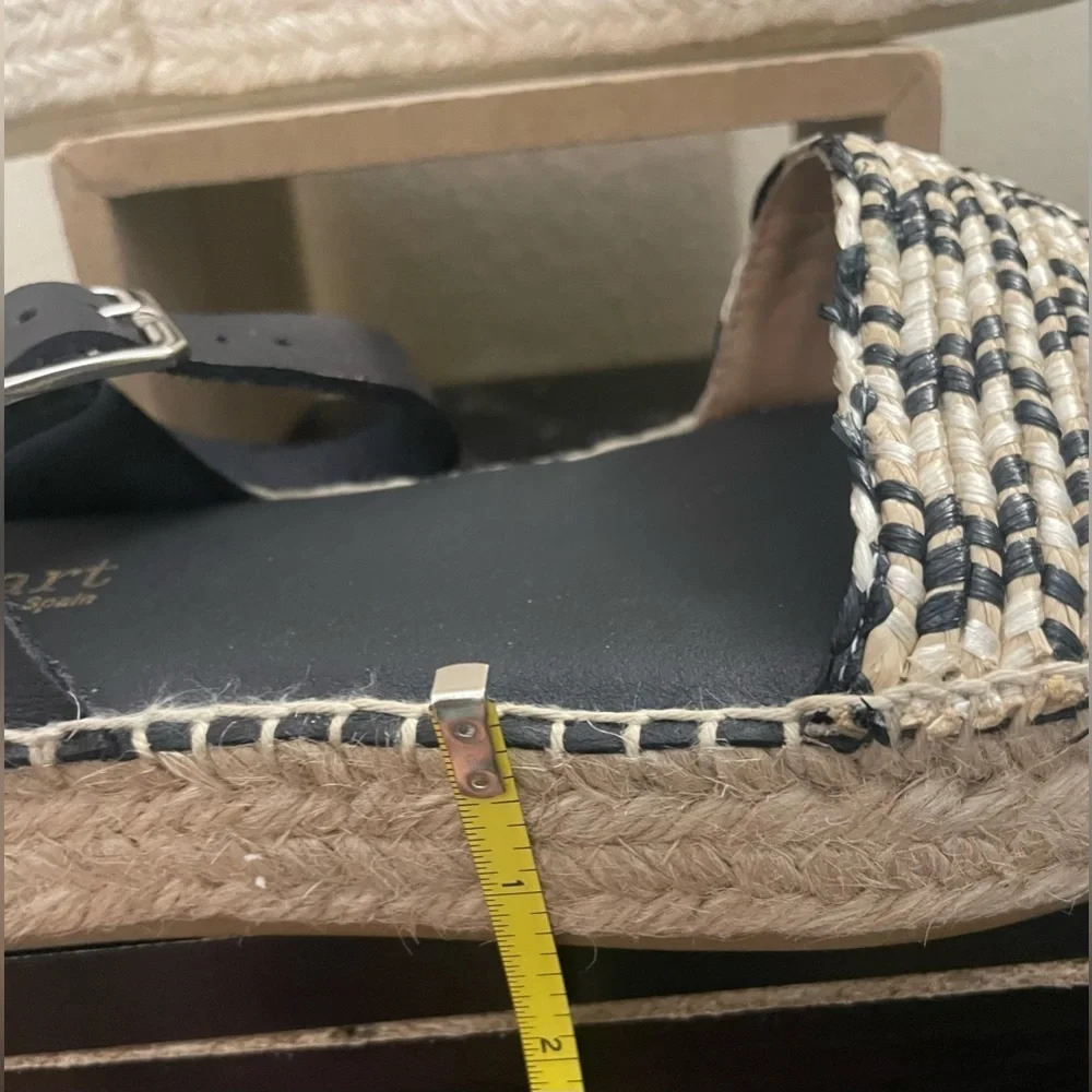 Paseart Women’s Leather Ankle Wrap Espadrille Sandals Size 40 US 9 Made in Spain - Picture 2 of 11
